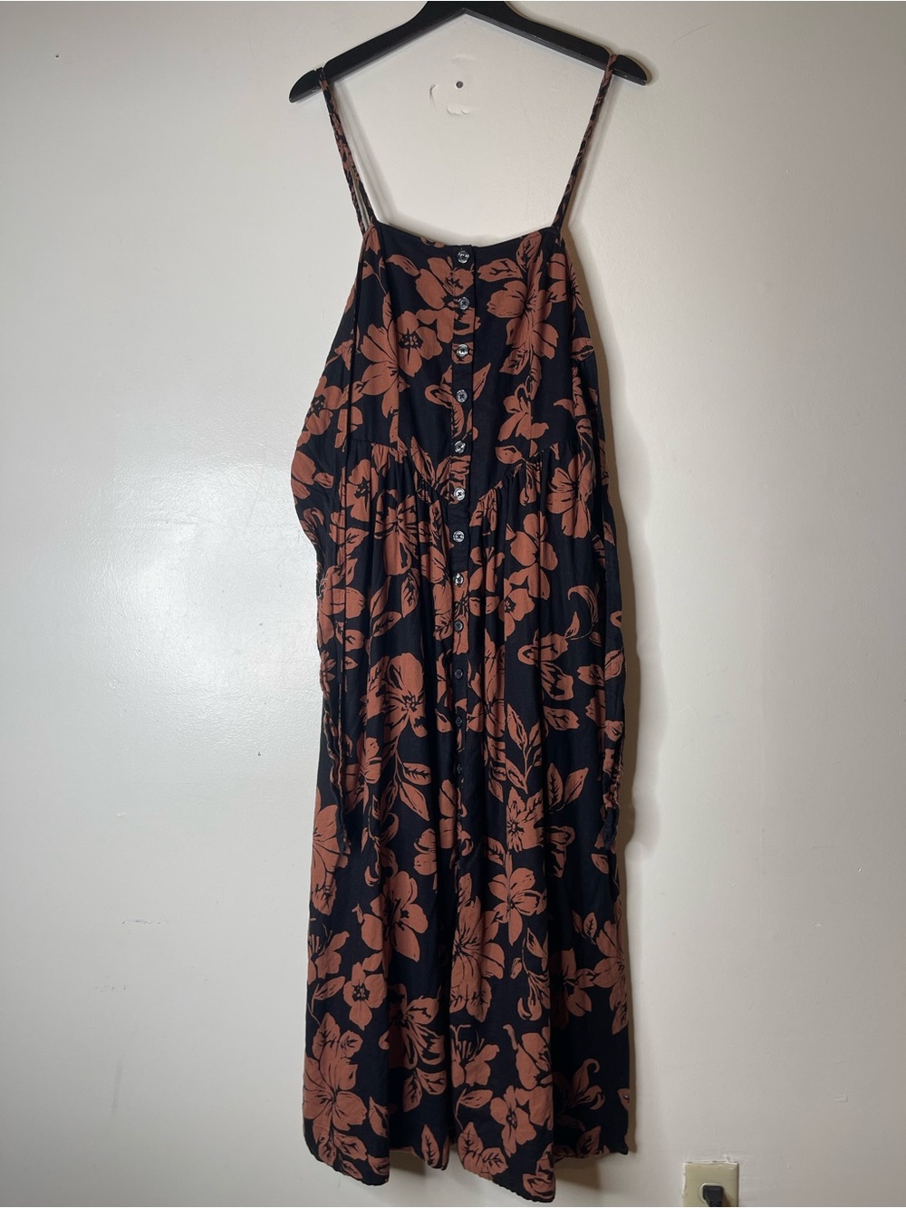 Free People The Perfect Sun Dress Women’s Size Medium Linen Blend